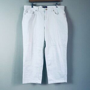 Talbots White Capri Jeans 14